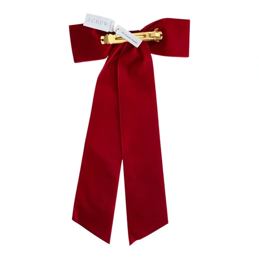 J. Crew Velvet Bow‎ Hair Clip NWT